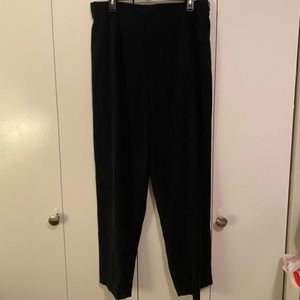 Retro Vintage Faux Suede Black High Rise Pants